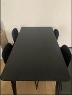 Table et chaises noires ikea, Comme neuf, Enlèvement, Bois, Quatre