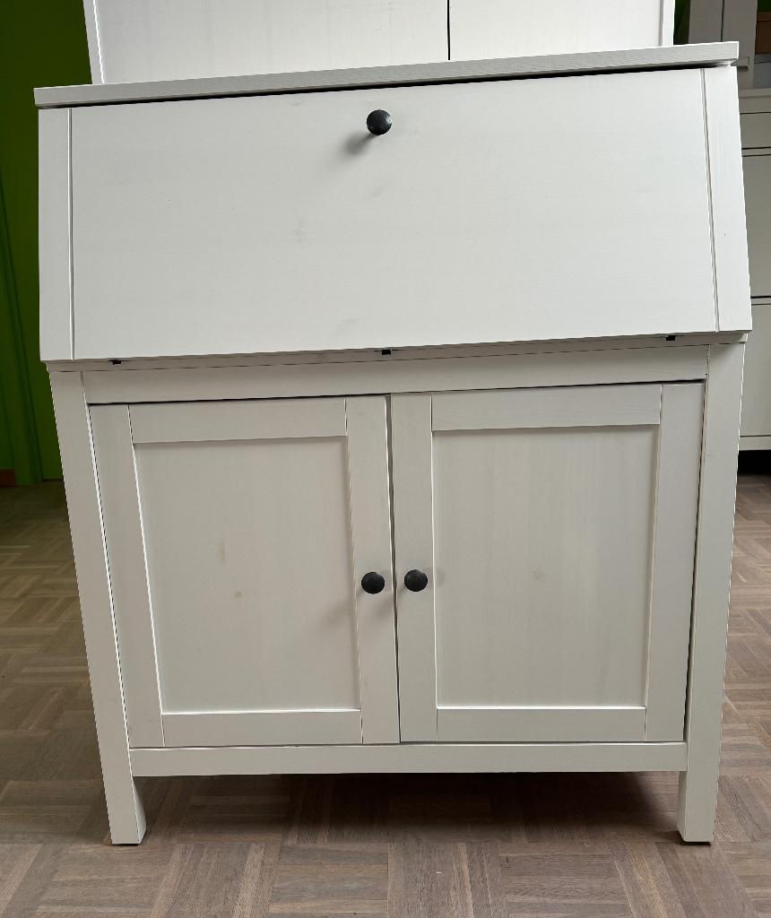 HEMNES SECRETAIRE 89 X 108 CM. WIT, Huis en Inrichting, Kasten | Secretaires, Zo goed als nieuw, Ophalen