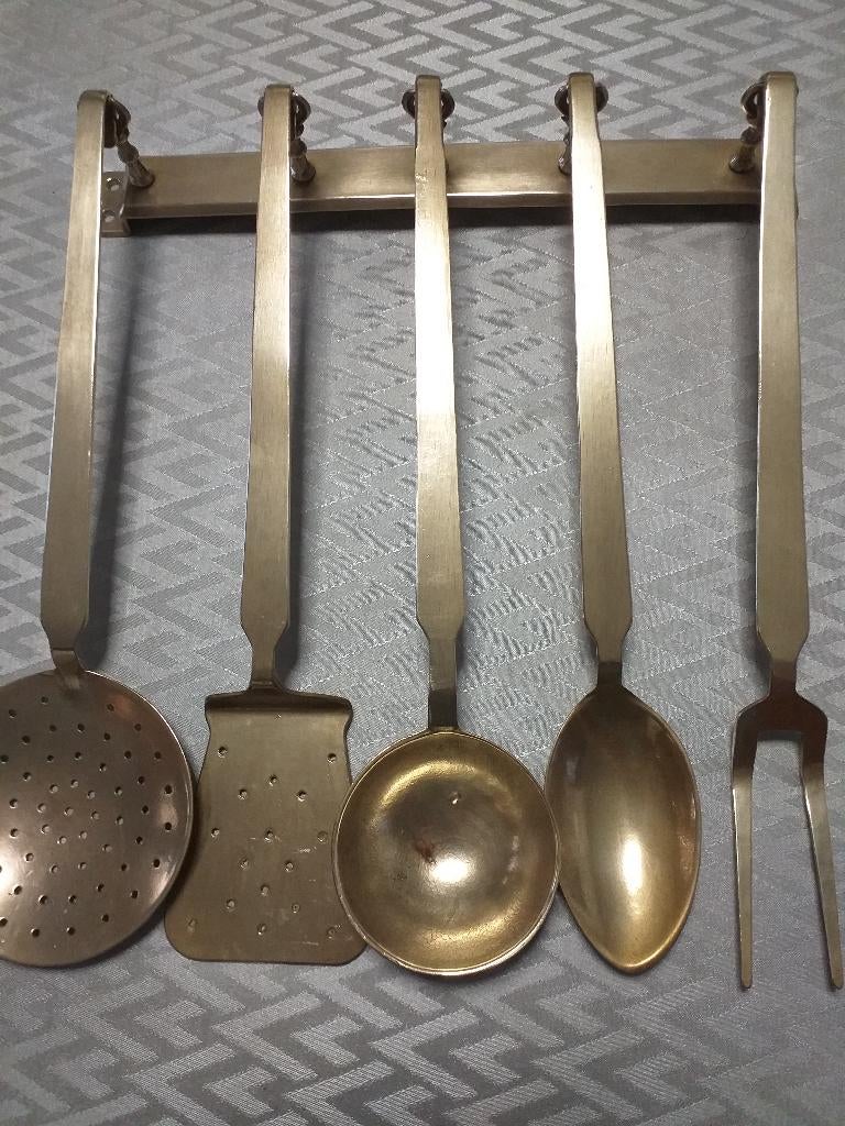 Koperen keukenstel en bedwarmer, Ophalen of Verzenden, Koper