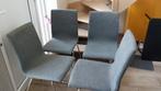 4 chaises Ikea tissu gris structure métal, Huis en Inrichting, Stoelen, Ophalen, Gebruikt, Vier, Metaal