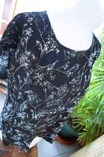 bijzonder bloem zwart T-shirt, Casual ladies, Manches courtes, Taille 38/40 (M), Enlèvement ou Envoi