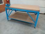 Werktafel/werkbank 180x110 met bankschroef en stelpoten, Enlèvement ou Envoi, Neuf, 170 cm ou plus, Étau