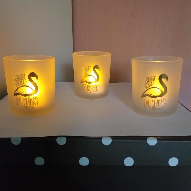 Trois  photophores DARLING (neufs), Maison & Meubles, Accessoires pour la Maison | Bougeoirs & Bougies, Neuf, Enlèvement ou Envoi