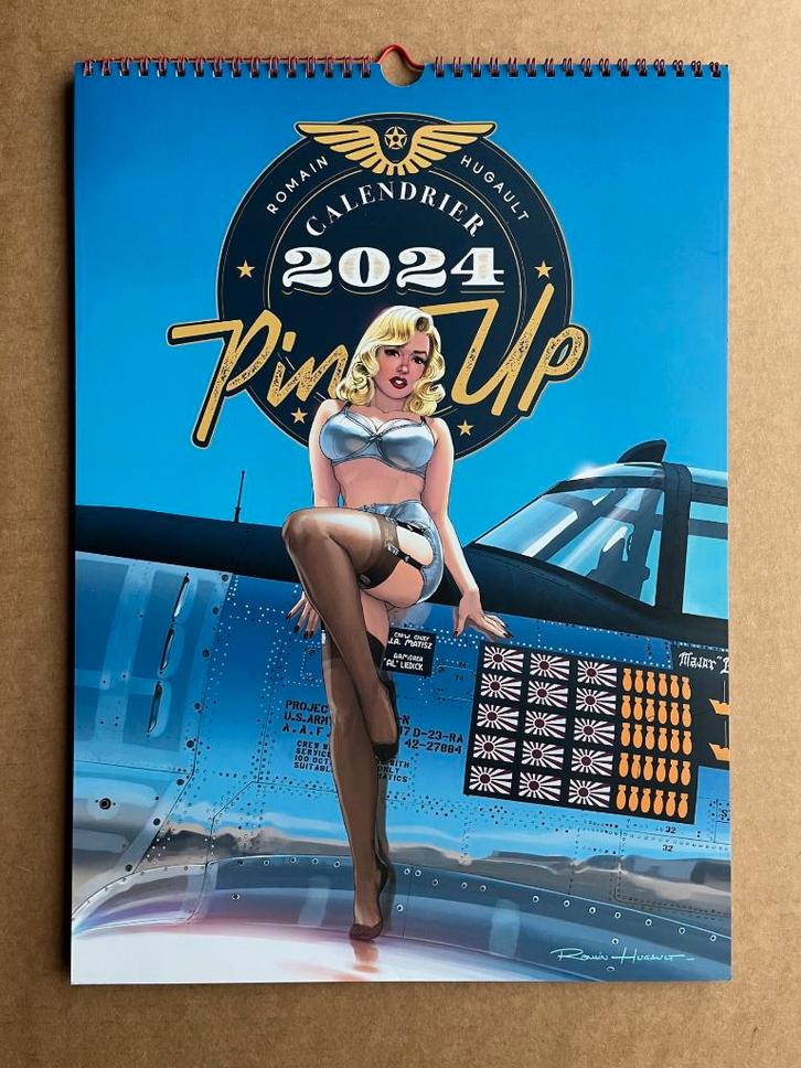 Calendrier Pin-up 2024 - Romain HUGAULT, Livres, BD, Envoi