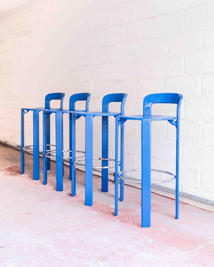 Tabourets de bar vintage par Bruno Rey, Maison & Meubles, Tabourets de bar, Comme neuf, Bois, Enlèvement ou Envoi