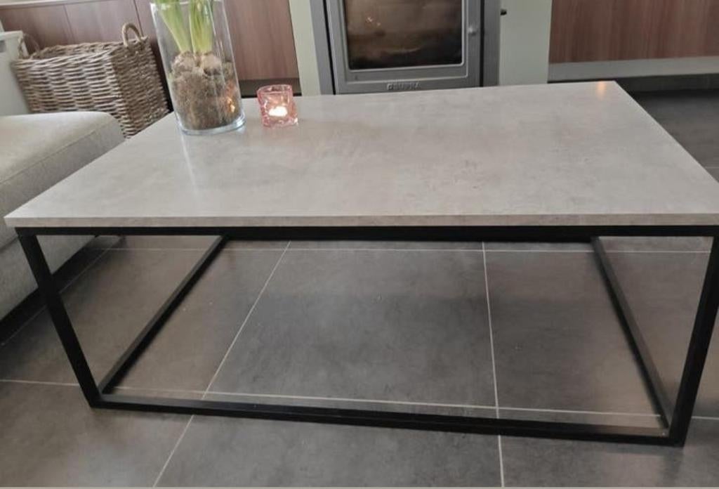 Salontafel - jysk - lichtgrijs/zwart, Huis en Inrichting, Tafels | Salontafels, Ophalen