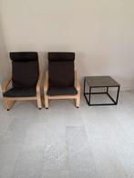 2 Fauteuils en salontafel, Huis en Inrichting, Ophalen, Zo goed als nieuw