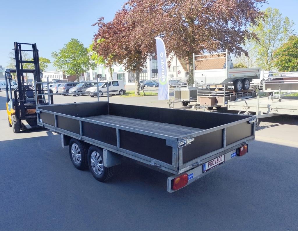 Plateau dubbelas mtm 750kg keuringsvrij 180x400cm, Enlèvement