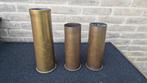 3 koperen hulzen WO1, 1916 + 1917, samen 35euro, Verzamelen, Militaria | Algemeen, Ophalen, Overige soorten, Hulzen of Bodemvondsten