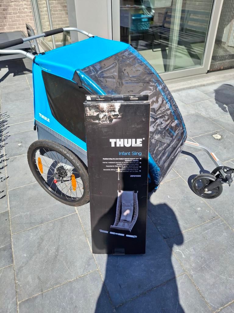Thule coaster XT en babyhangmat, Vélos & Vélomoteurs, Accessoires vélo | Remorques, Enlèvement, Comme neuf, Remorque pour enfant