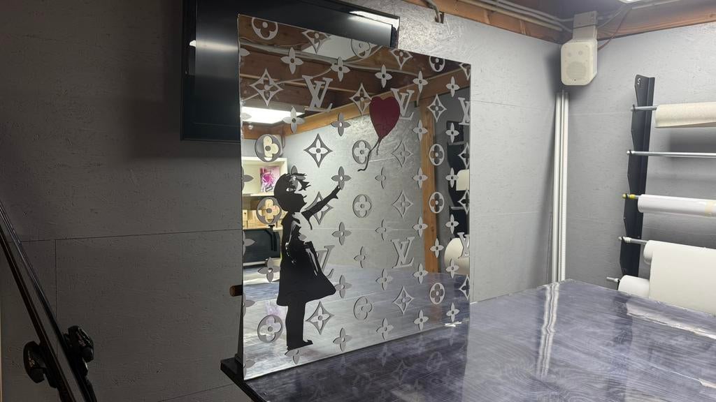 Designer spiegel, Huis en Inrichting, Vierkant, Ophalen of Verzenden, Zo goed als nieuw, Minder dan 100 cm