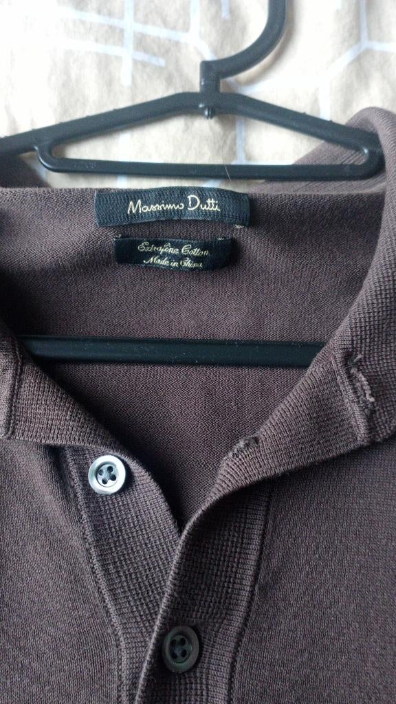 Polo Massimo Dutti authentique, Enlèvement ou Envoi, Comme neuf, Taille 48/50 (M), Brun