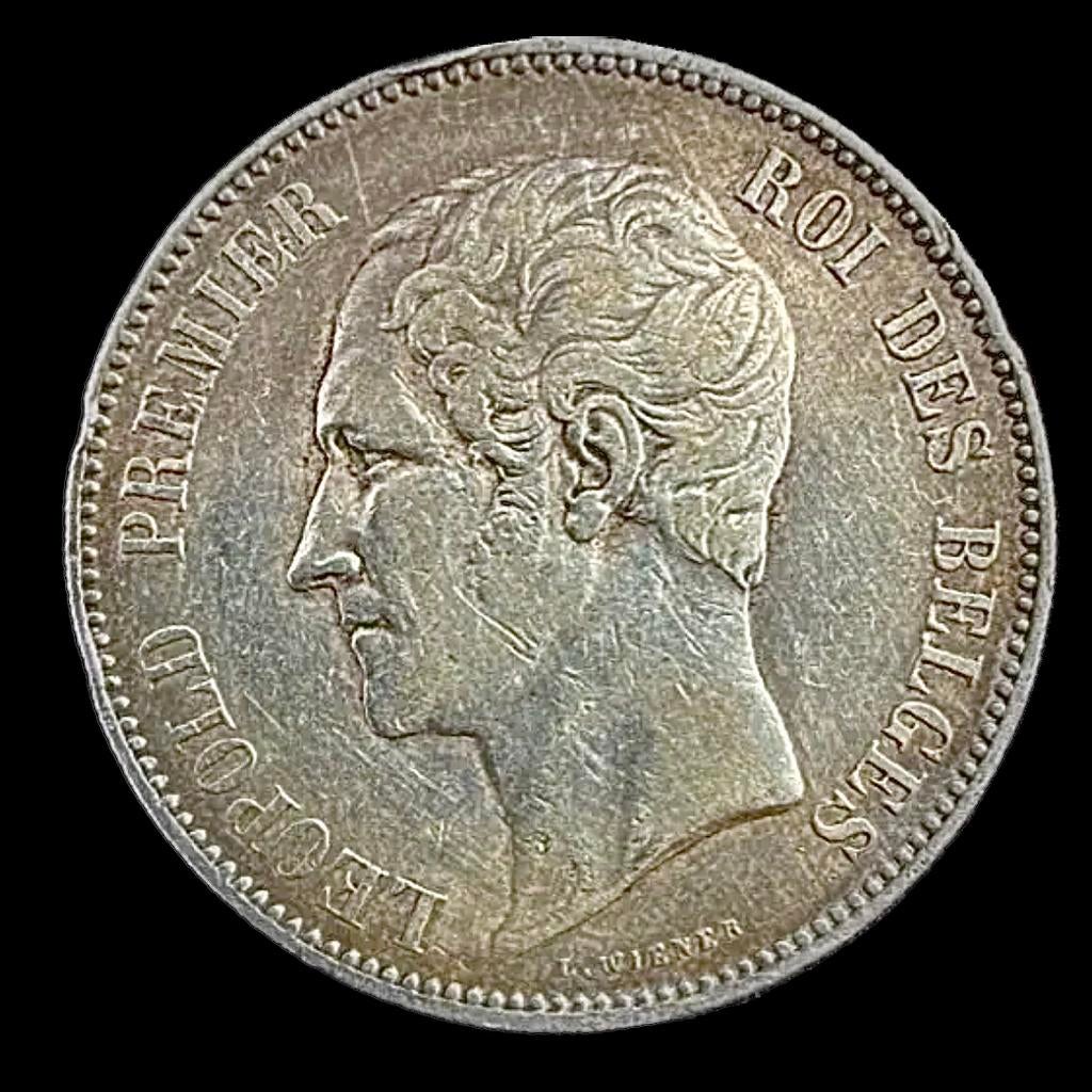 Zilveren 5 Francs Leopold I (1865), Postzegels en Munten, Munten | België, Losse munt, Zilver, Zilver, Ophalen of Verzenden