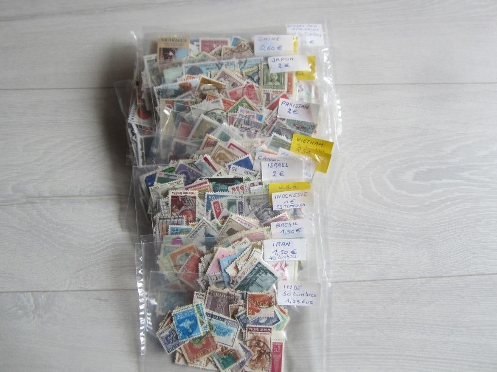 Timbres du monde - Prix sur les photos, Timbres & Monnaies, Timbres | Albums complets & Collections, Enlèvement ou Envoi