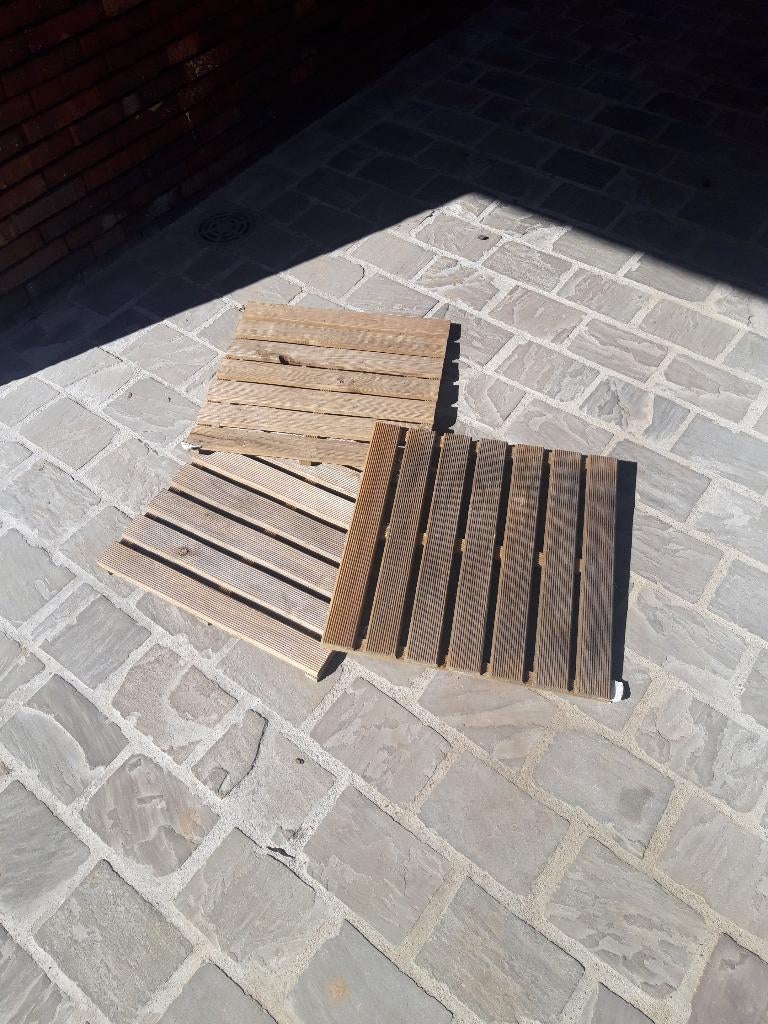 Carreaux en bois 50x50cm. 30euros/10 pièces, Neuf, Carrelage de sol, Enlèvement, 5 à 10 m²