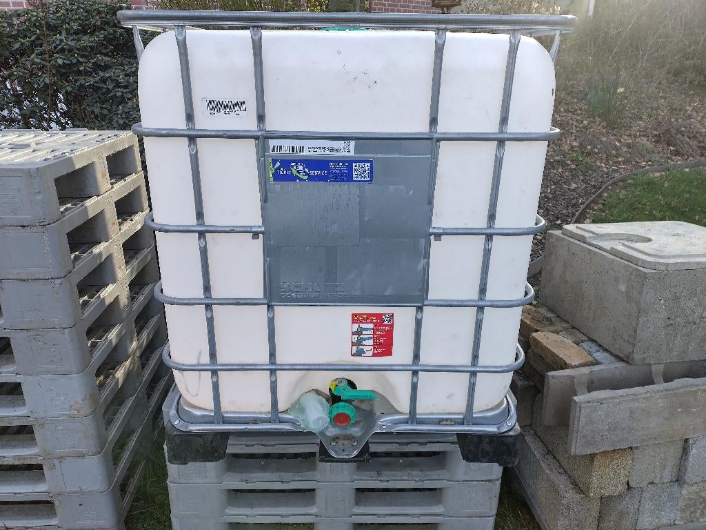 Cuve IBC1000l (cubi), Jardin & Terrasse, Barils de pluie, 150 litres ou plus, Enlèvement, Neuf, Synthétique