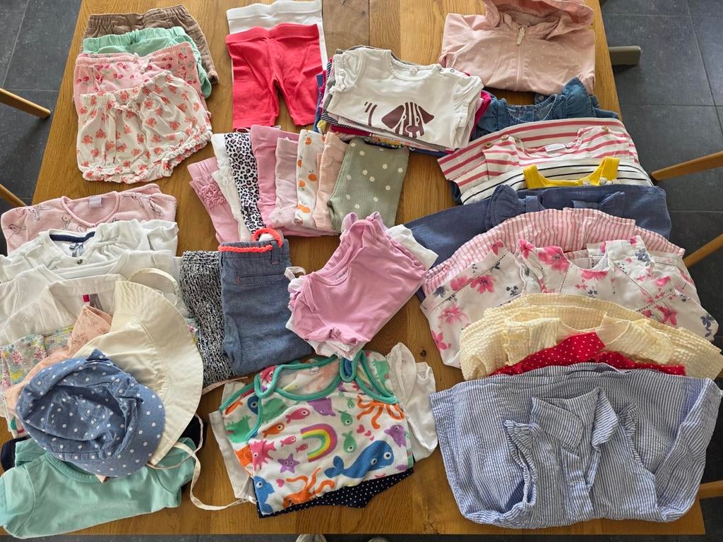 Kledingpakket meisje maat 74 - lente/zomer - ongeveer 50 st., Kinderen en Baby's, Ophalen, Maat 74