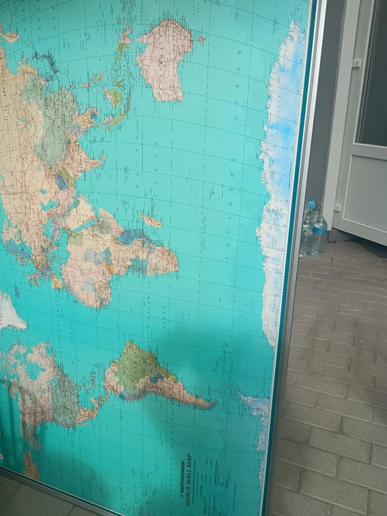 Magnetisch bord- wereldkaart - groot met magneten, Ophalen