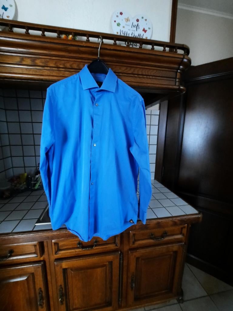 Mooi hemd van CIRCLE OF GENTLEMEN MAAT 43/17 ,dure aankoop, Ophalen, Blauw, Circle of GENTLEMEN, Zo goed als nieuw