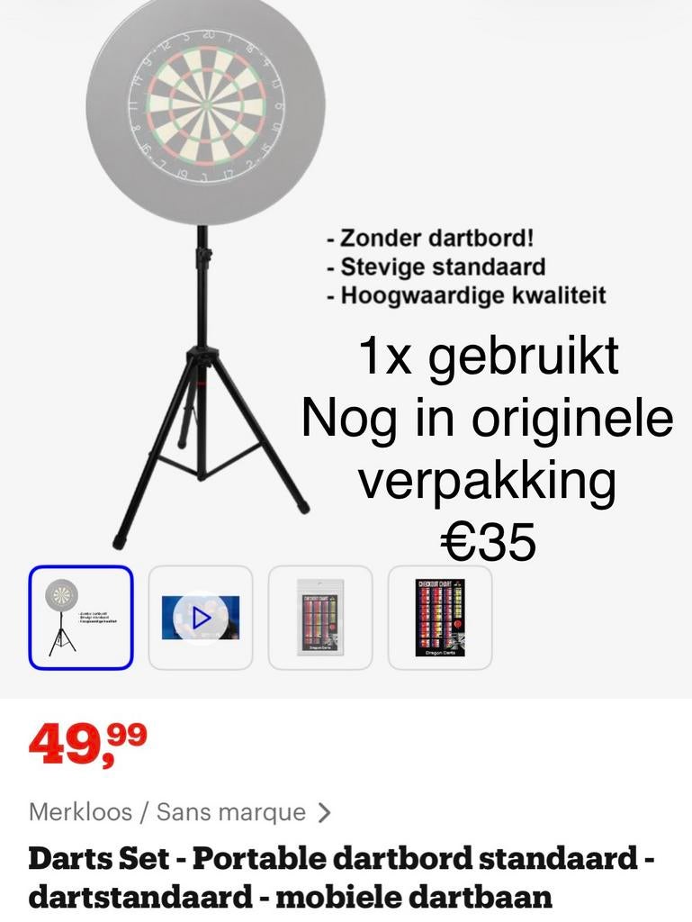 Darts staander, Enlèvement, Comme neuf