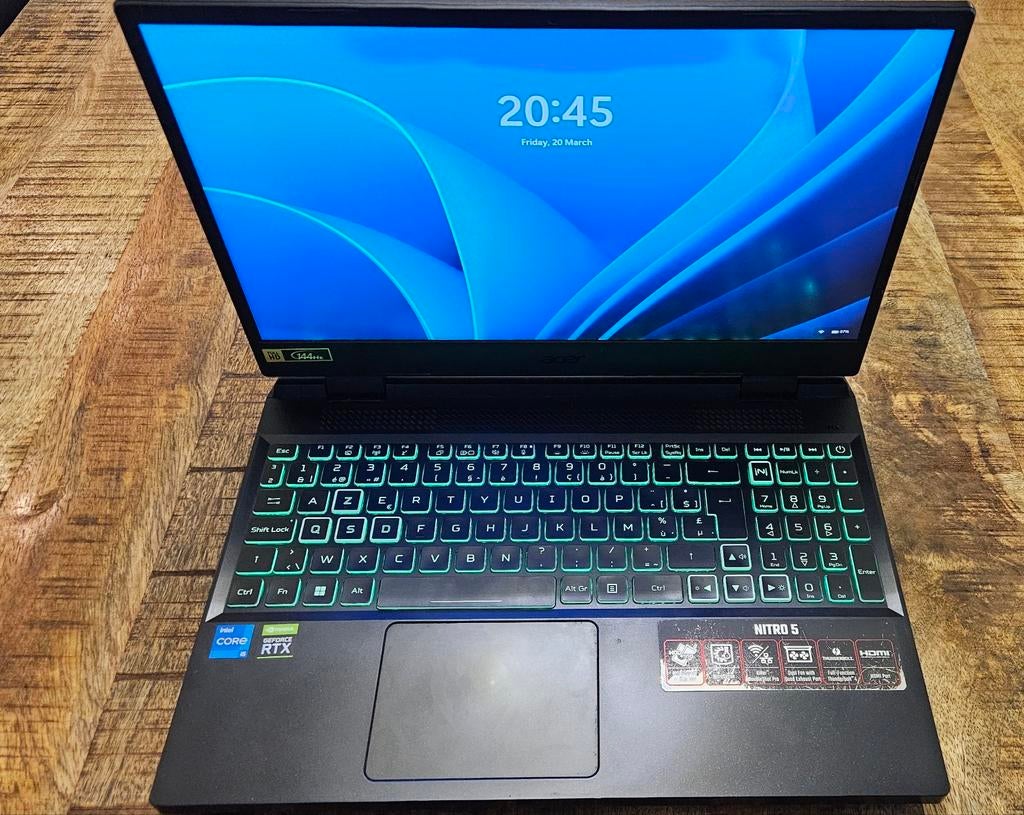 Acer Nitro 5 RTX 3060 i5 16GB, Informatique & Logiciels, Ordinateurs portables Windows, Enlèvement, Gaming