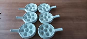 NEUF -  6 cassolettes pour 6 escargots, Envoi, Comme neuf