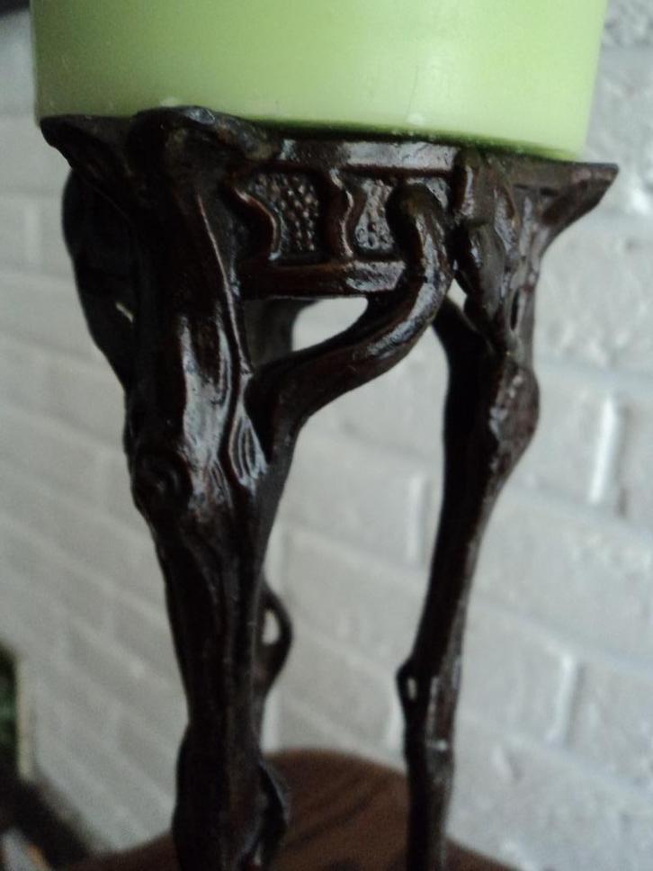 art nouveau kandelaar, Antiek en Kunst, Antiek | Kandelaars, Overige materialen, Ophalen of Verzenden