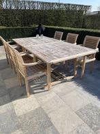tuinset, Tuin en Terras, Tuinsets en Loungesets, Ophalen, Gebruikt, 6 zitplaatsen, Teakhout
