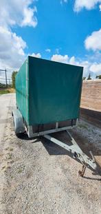 Aanhangwagen dubbelasser ongeremd met huif, Ophalen, Gebruikt