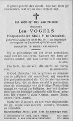 Leo Vogels, Verzamelen, Ophalen of Verzenden, Bidprentje