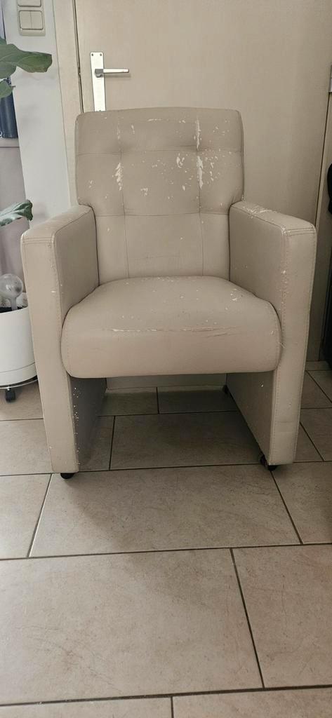 Stoelen, Huis en Inrichting, Fauteuils, Gebruikt, Leer, Ophalen
