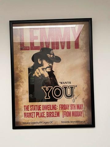 Poster Lemmy ( Motörhead ) standbeeld onthulling. beschikbaar voor biedingen