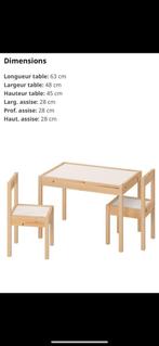 Kindertafel met 2 stoelen, Kinderen en Baby's, Ophalen of Verzenden, Gebruikt, Tafel(s) en Stoel(en)