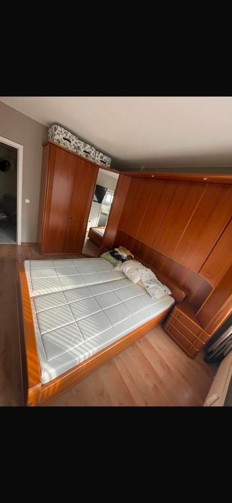 Chambre à coucher en nous merisier. Lit de 160 cm sur 200cm., Huis en Inrichting, Slaapkamer | Complete slaapkamers, Gebruikt