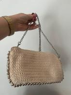 Handtas geweven beige, Ophalen of Verzenden, Beige, Handtas