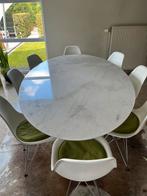 Tulip tafel marmer - ovale tafel, Huis en Inrichting, Ophalen, Gebruikt, 100 tot 150 cm, Design