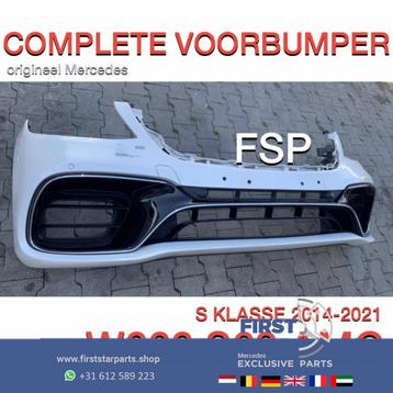 W222 S63 AMG VOORBUMPER COMPLEET WIT origineel Mercedes S KL beschikbaar voor biedingen