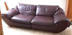 Lederen 3-zit auberginekleur Natuzzi, Huis en Inrichting, Ophalen, Gebruikt, Minder dan 75 cm, 150 tot 200 cm