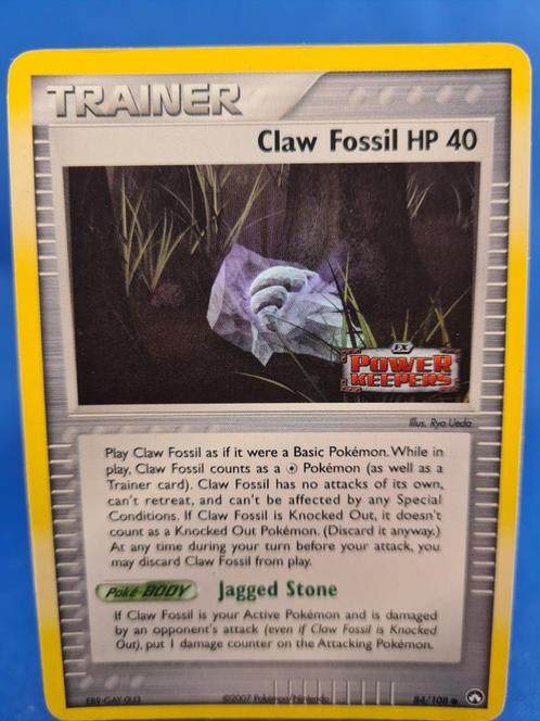 Claw Fossil 84/108 - Power Keepers (Reverse Holo), Hobby en Vrije tijd, Verzamelkaartspellen | Pokémon, Gebruikt, Verzenden