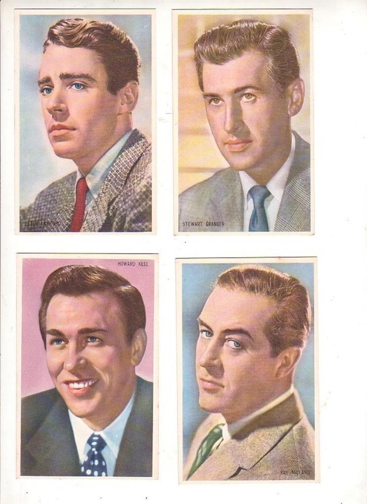 Oude Filmsterren / Kwatta / Mannen / 7 stuks, Verzamelen, Film en Tv, Zo goed als nieuw, Film, Foto of Kaart, Verzenden