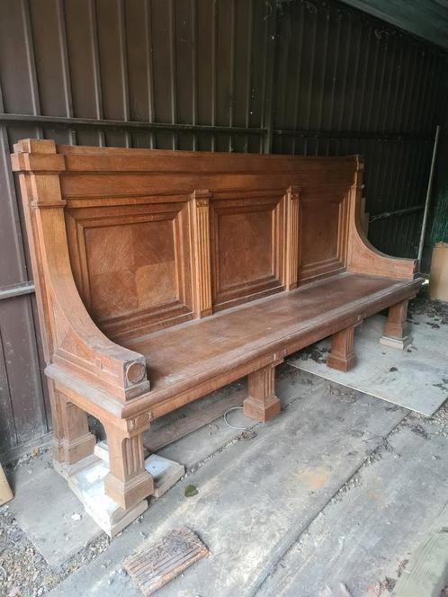 Oude eiken kerkbank, Antiek en Kunst, Antiek | Meubels | Stoelen en Sofa's, Ophalen