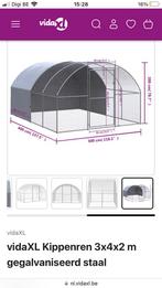 Kippenren 3x4x2m uit gegalvaniseerd staal, Dieren en Toebehoren, Vogels | Hokken en Kooien, Ophalen, Nieuw, Metaal