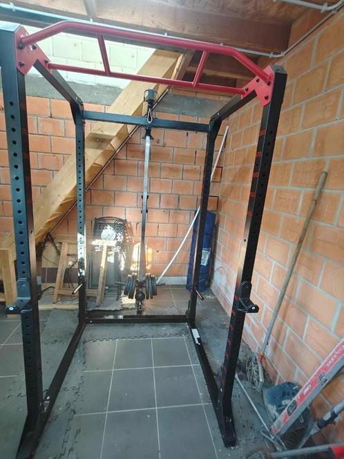 Fitness Power Rack, Sport en Fitness, Fitnessapparatuur, Zo goed als nieuw, Krachtstation, Armen, Benen, Borst, Buik, Rug, Metaal