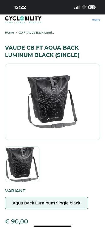 Set fietstassen Vaude aqua water dicht 100%  24 liter beschikbaar voor biedingen