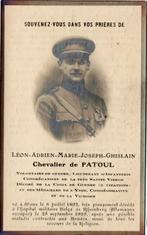 WO1 Chevalier de Patoul Luitenant + Rheinberg 25.09.1919, Verzamelen, Verzenden, Bidprentje