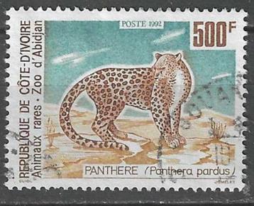 Ivoorkust 1992 - Yvert 893 - Zoo van Abidjan - Luipaard (ST) beschikbaar voor biedingen