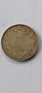 50 cent 1912 vlaams, Postzegels en Munten, Munten | België, Verzenden, Zilver, Losse munt, Zilver