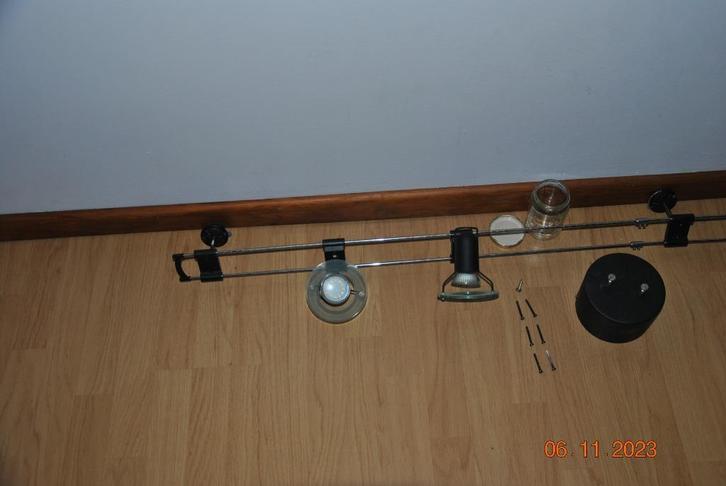 LICHTARMATUUR plafond, laagspanning, halogeenlampjes, Huis en Inrichting, Lampen | Plafondlampen, Gebruikt, Metaal, Ophalen