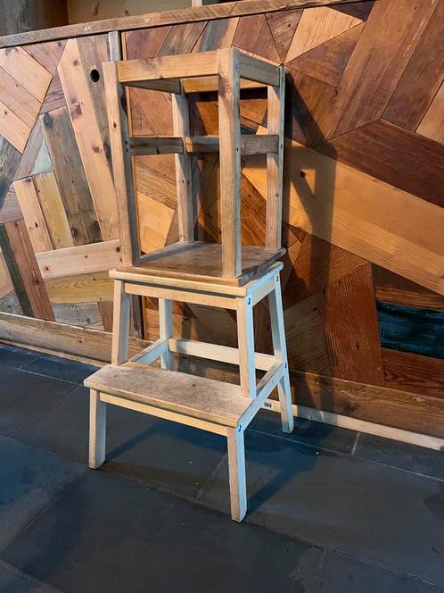 Montessori Leertoren (ikea), Huis en Inrichting, Stoelen, Gebruikt, Eén, Hout, Ophalen