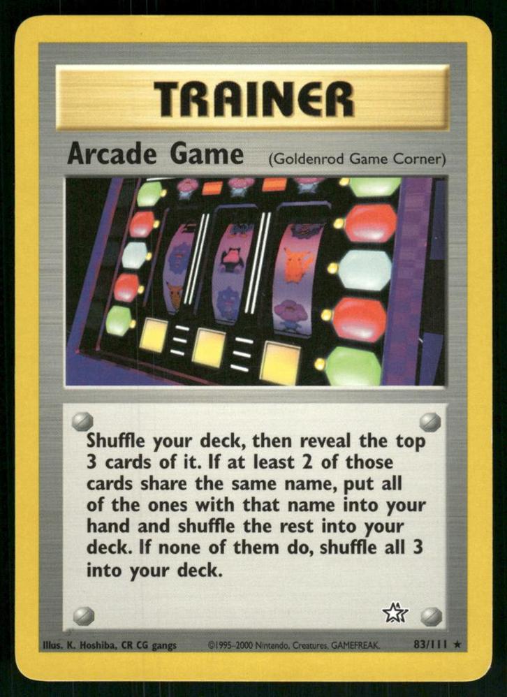 Arcade Game 83/111 - Neo Genesis (EX), Hobby en Vrije tijd, Verzamelkaartspellen | Pokémon, Gebruikt, Verzenden